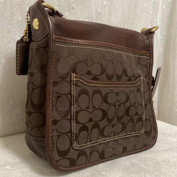 *SOLD*Coach Bleecker 65th Anniversary Jaquared Canvas Leather Shoulder Bag/Brown - Picture 6 of 17